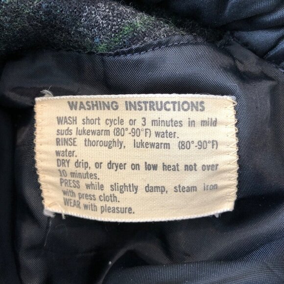 Vtg Pendleton Mens Plaid Wool Fireside Shirt Size M L Overshirt Long Sleeve 60s - Picture 8 of 10